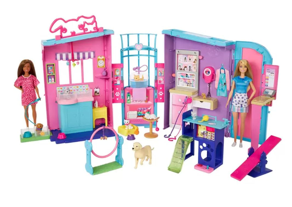 Barbie Pet Nursery care center scene for nurturing play and pretend caregiving