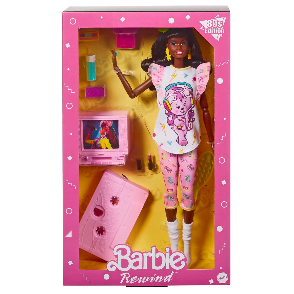 Barbie Rewind doll features bendable knees for versatile posing and shelf display