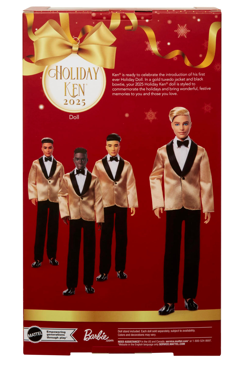 Barbie Signature 2025 Holiday Ken platinum blonde hair with iconic finish