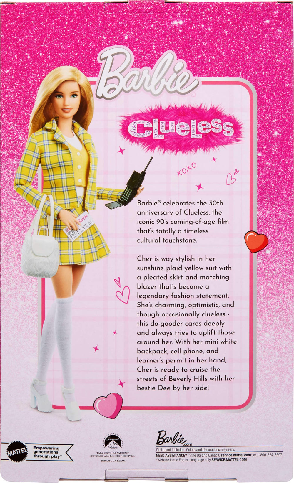 Dionne bestie doll from Barbie Signature, completes Clueless-inspired display.