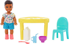 Barbie Skippers Babysitters Inc table and chair set for pretend dining.