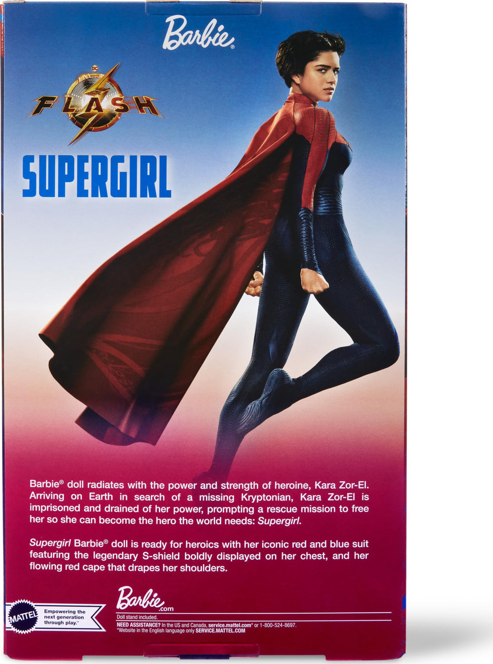 Barbie Supergirl includes Certificate of Authenticity for collectors.