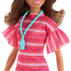 Barbie Teresa doll with blue clutch to spark play scenes