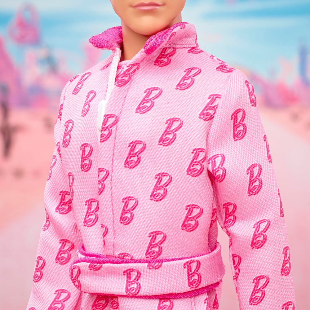 Barbie The Movie Ken platinum hair reflects accurate character styling.