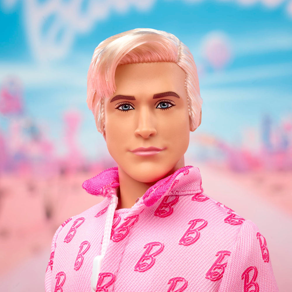 Barbie The Movie Ken white sneakers complement authentic look on display.