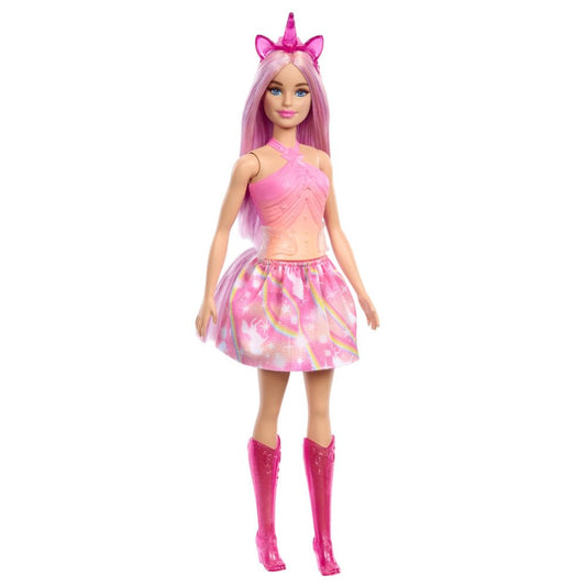 Barbie Unicorn Doll with pink fantasy hair for imaginative play and stylish looks