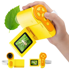 Barchrons 1000X handheld microscope front view highlighting compact design for on-the-go learning