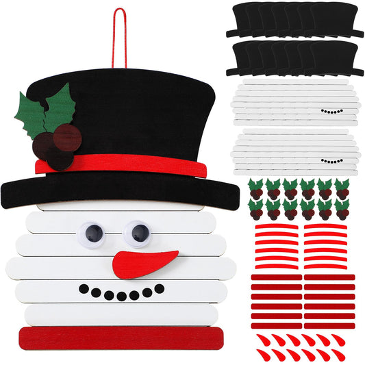 Barydat 12-pack snowman craft kit packaging for gifting and classroom use