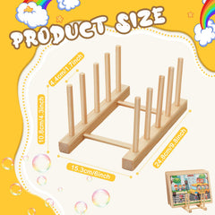 Barydat puzzle stand front view highlights easy access and stable stacking.