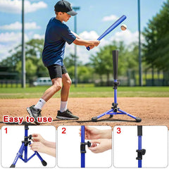Sandbag stabilization keeps the tee secure during energetic swings.