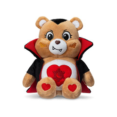 Basic Fun Care Bears Tenderheart Dracula plush, close-up face with playful fangs