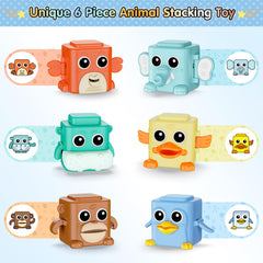 BASUN animal-stack monkey push sparks imaginative play and improving grip