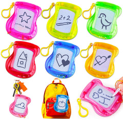 Basytodio 16pcs mini magnetic drawing boards in a colorful set, sparks creativity at parties