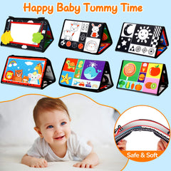 Basytodio foldable tummy time mat folds compactly for travel and storage