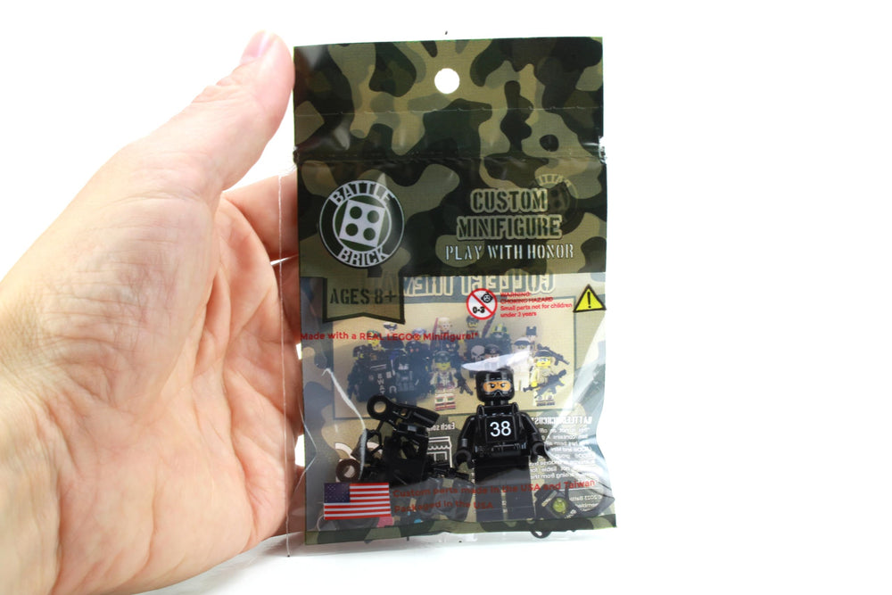 Battle Brick Navy Seal Diver assembled in the USA for a high-quality collectible.