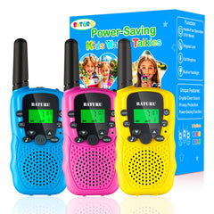 BATURU kids walkie talkies with 3-mile range for safe backyard adventures.