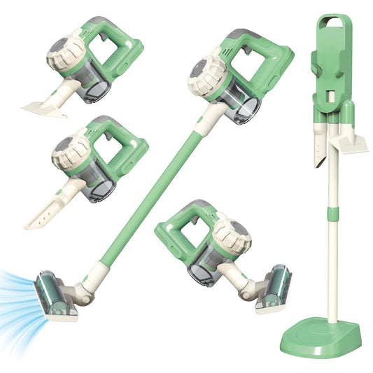 Baymi 3-in-1 kids vacuum with real suction for immersive pretend cleaning.