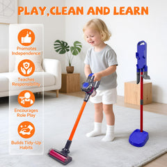 Montessori-inspired design promotes practical life skills through hands-on cleaning play.