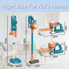 Baymi 630Blue 3-in-1 kids vacuum battery compartment shows power for play