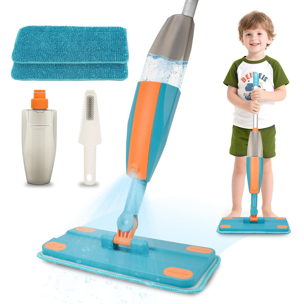 BAYMI Kids Spray Mop real-action spray in use for pretend cleaning