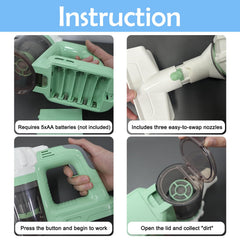 BAYMI kids vacuum broom-dustpan view supports versatile pretend tasks.