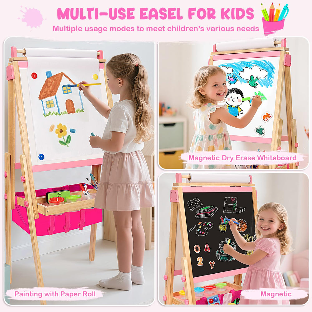 BAYSING adjustable easel grows from 2.6 to 4 feet for growing kids.
