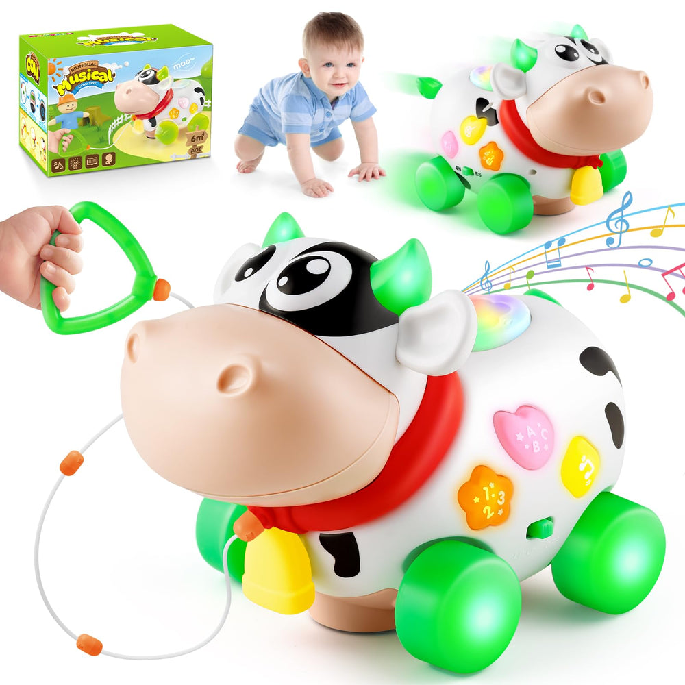 BAYSING musical cow toy for babies with lights and songs
