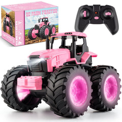 BAYSING remote-control monster tractor pink glow for kids indoor/outdoor play