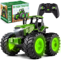 BAYSING remote control tractor toy with 360-degree rotation for immersive farm play