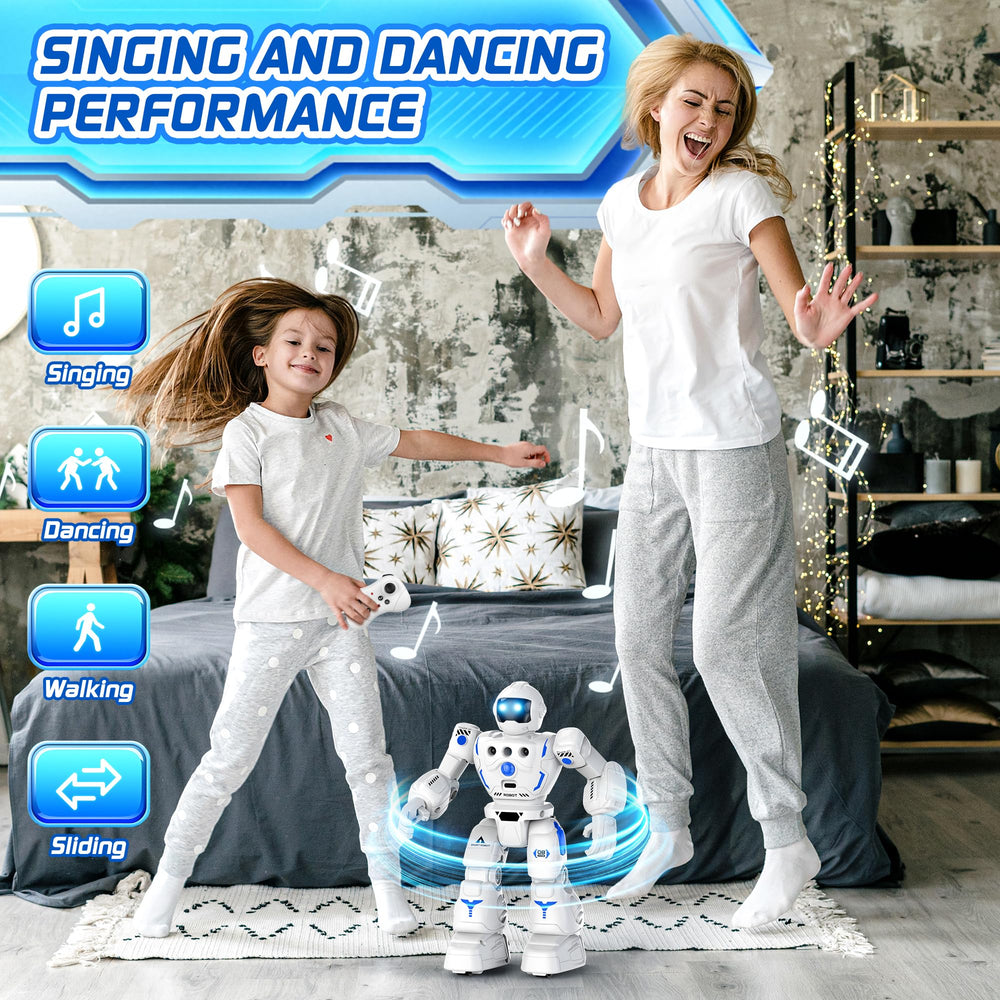 Bazolota robot toy dancing mode invites imaginative play and rhythmic activity.