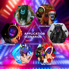BBDKL LED mask dynamic image library offering varied looks for occasions