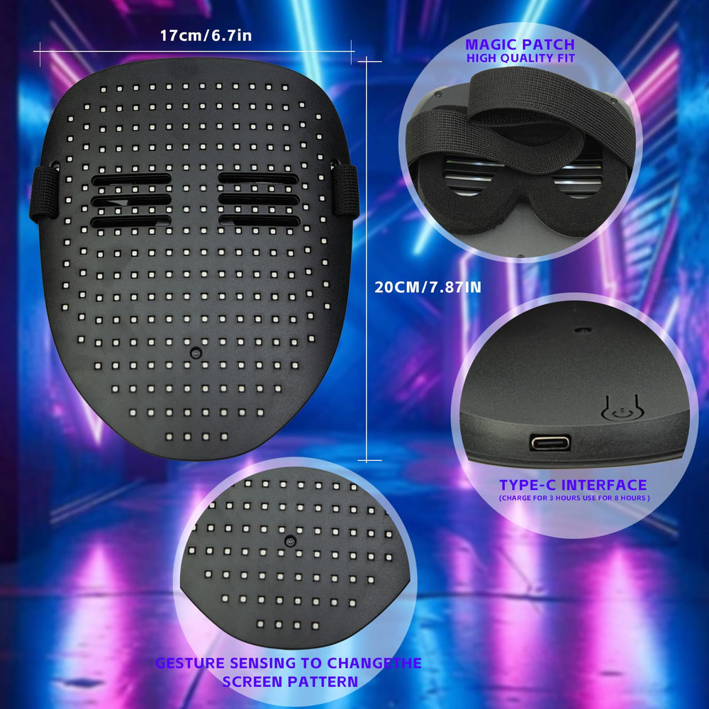 BBDKL LED mask long-lasting battery supports hours of wear