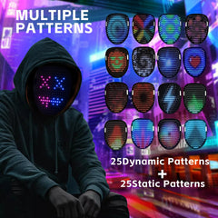 BBDKL unisex LED mask design suitable for cosplay and events