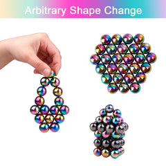 bbfancy rainbow magnets in action, stacked and connected for creative design