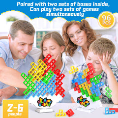 BBnote 96pcs Stack Game top view - compact, travel-friendly design for on-the-go play.