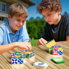 BBnote matching puzzle game blocks with bright colors to boost pattern recognition.