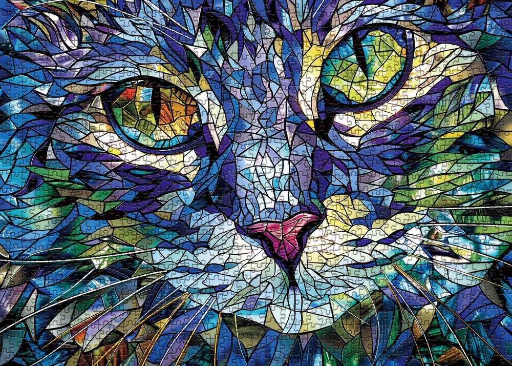 BBOLDIN 1000-piece cat puzzle with poster, ideal for cozy puzzle nights.