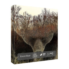 BBOLDIN Animal Bear 1000-piece close-up of shaggy fur highlights rich colors.