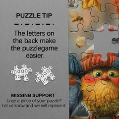 BBOLDIN Autumn Bird puzzle triple-layer white cardboard stock feels durable.