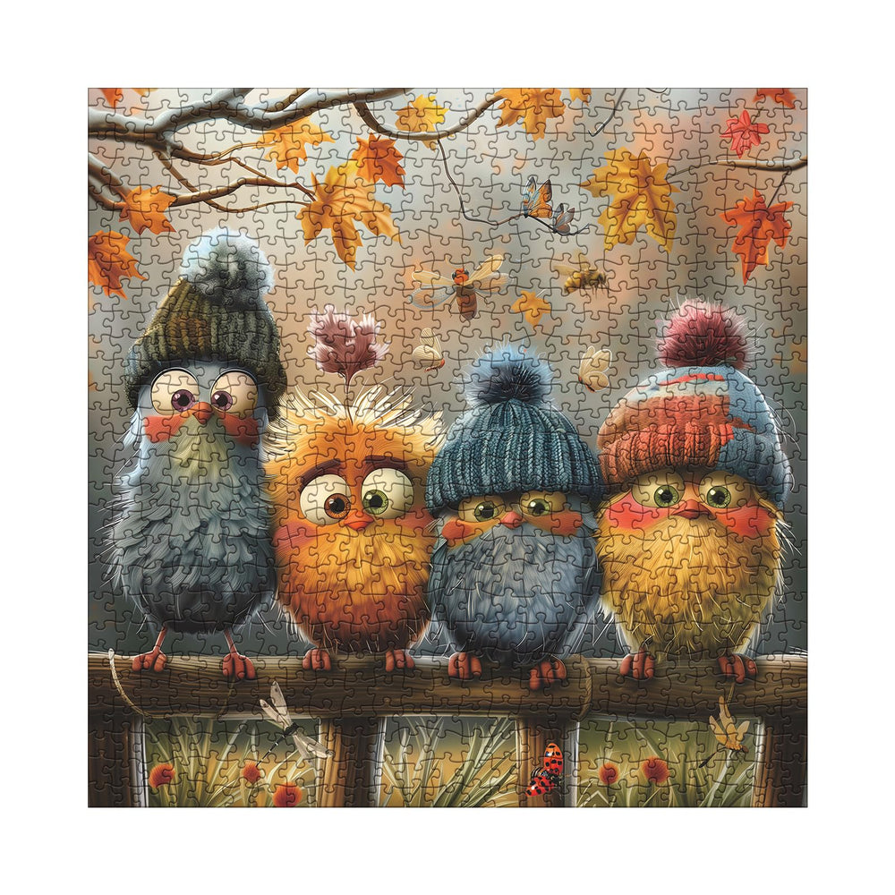 BBOLDIN Autumn Bird puzzle pieces spread on table invite relaxed, focused downtime.
