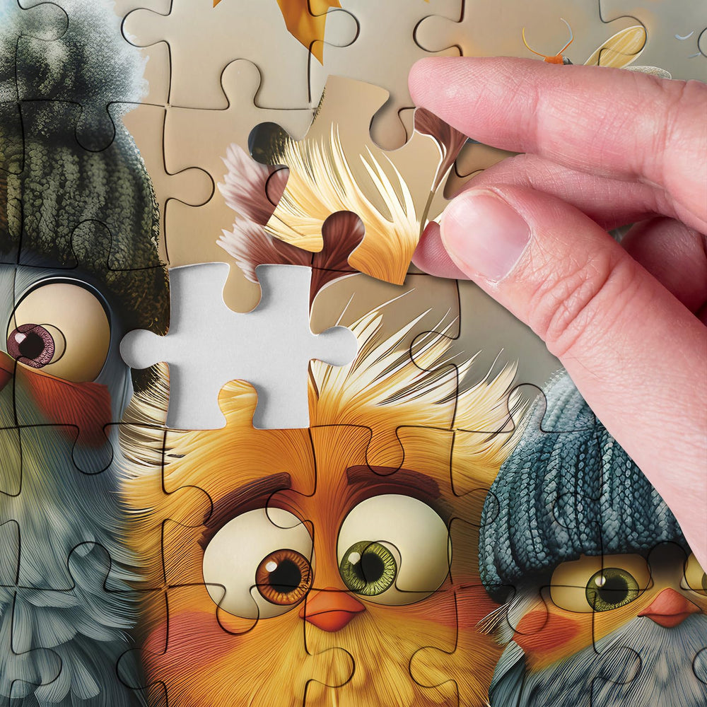 BBOLDIN Autumn Bird puzzle reference poster included to guide progress.