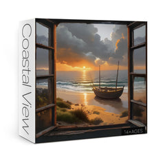 BBOLDIN Beach Sunset Puzzle box shows the all-in-one package for focused adult puzzling sessions.