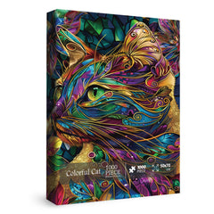 BBOLDIN Colorful Cats Puzzle assembled art ready to frame as lively wall decor.