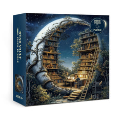 BBOLDIN forest night library scene highlights calming ambiance for quiet evenings