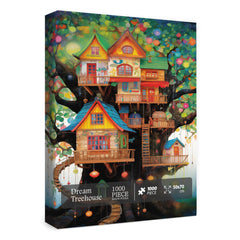 BBOLDIN Tree House Art Puzzle poster included for reference and display