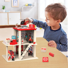 BBtinker set includes figures, truck, and helicopter for dynamic role-play scenarios.