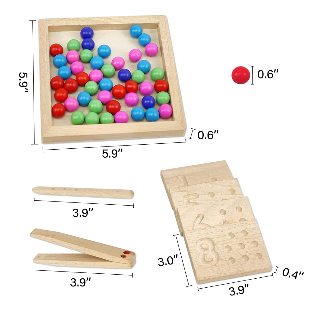 BBtinker right-side dimples with counters teach one-to-one matching.