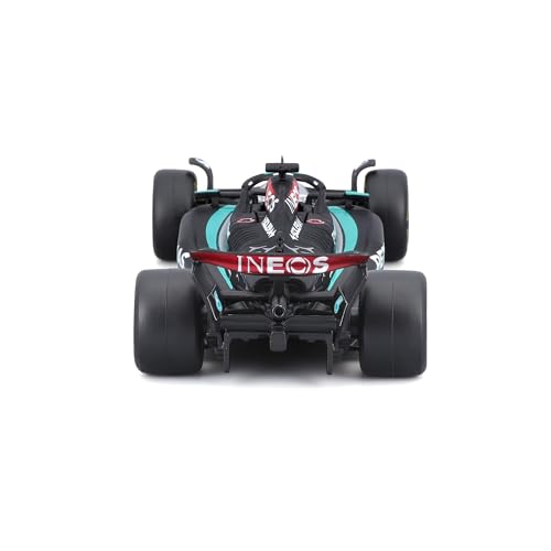 BBurago 1:43 Mercedes W15 die-cast finish enhances display.