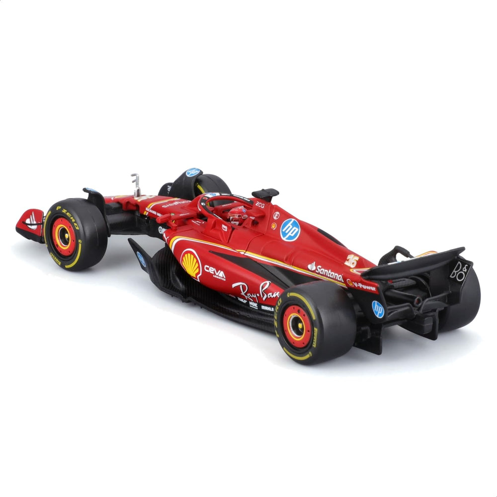 BBurago 1:43 Ferrari SF-24 Leclerc die-cast body conveys premium weight and feel.