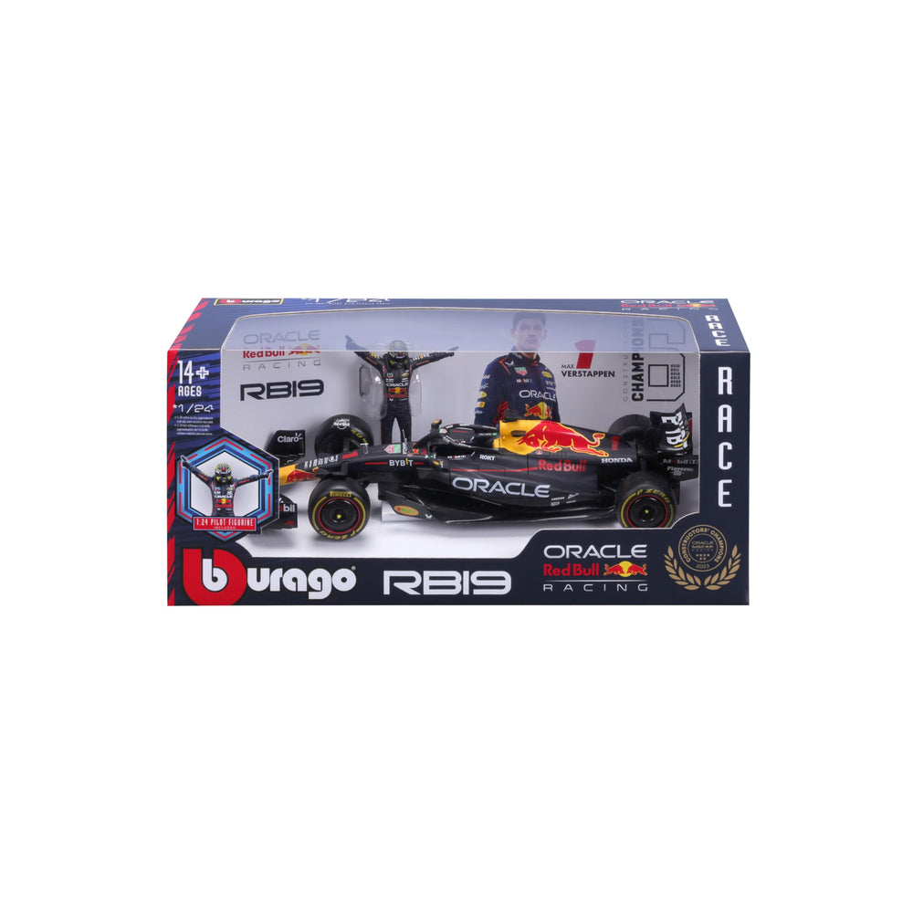 Bburago RB19 die-cast body with authentic livery for display.